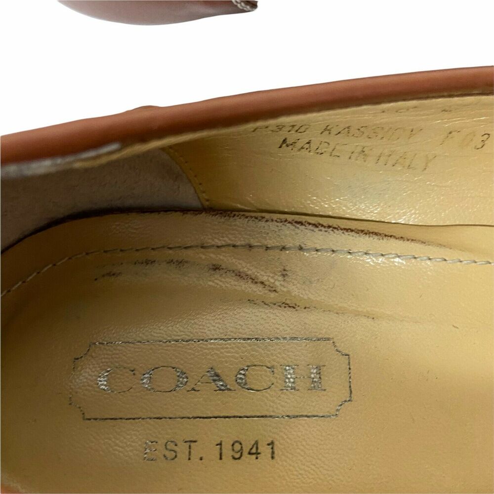 Coach Loafer Heels Women's Kassidy P310 Brown Leather Slip On Comfort size 10 B - Picture 12 of 12